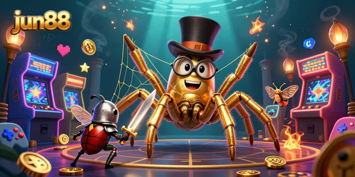 Engage in exciting gameplay at jun88 with a vibrant casino scene featuring unique characters.