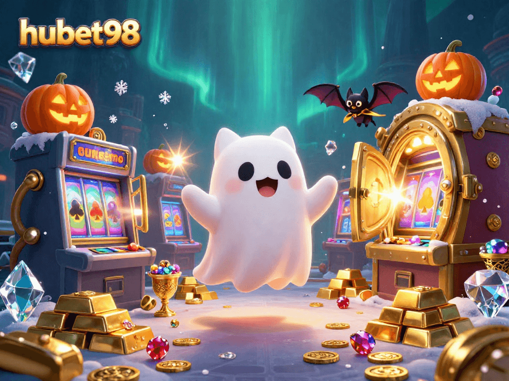 Experience gaming excitement and magic with hubet98's vibrant casino scene filled with treasures.