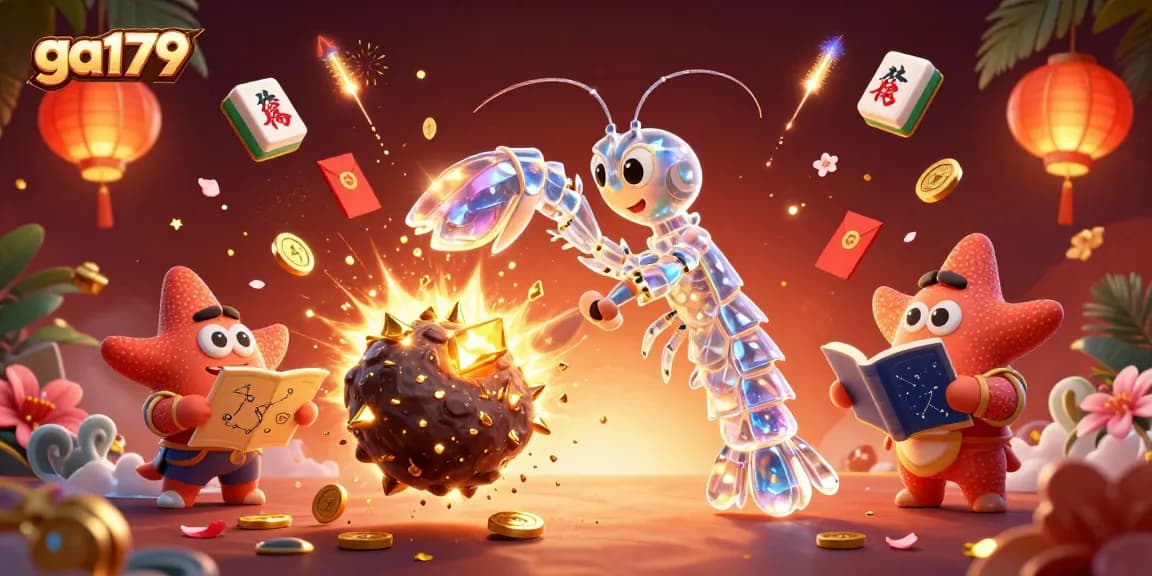 Engage in exciting gameplay with ga179's online betting scene featuring vibrant 3D characters and casino elements.