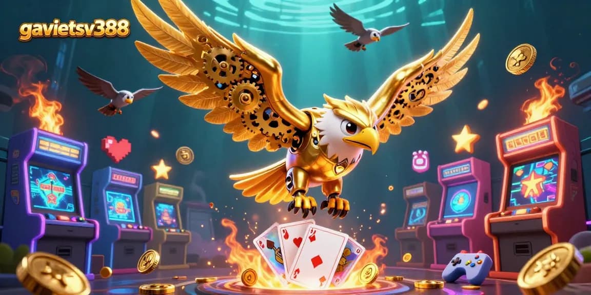 Experience thrilling gaming at gavietsv388 with vibrant 3D characters and casino elements in an electrifying scene.