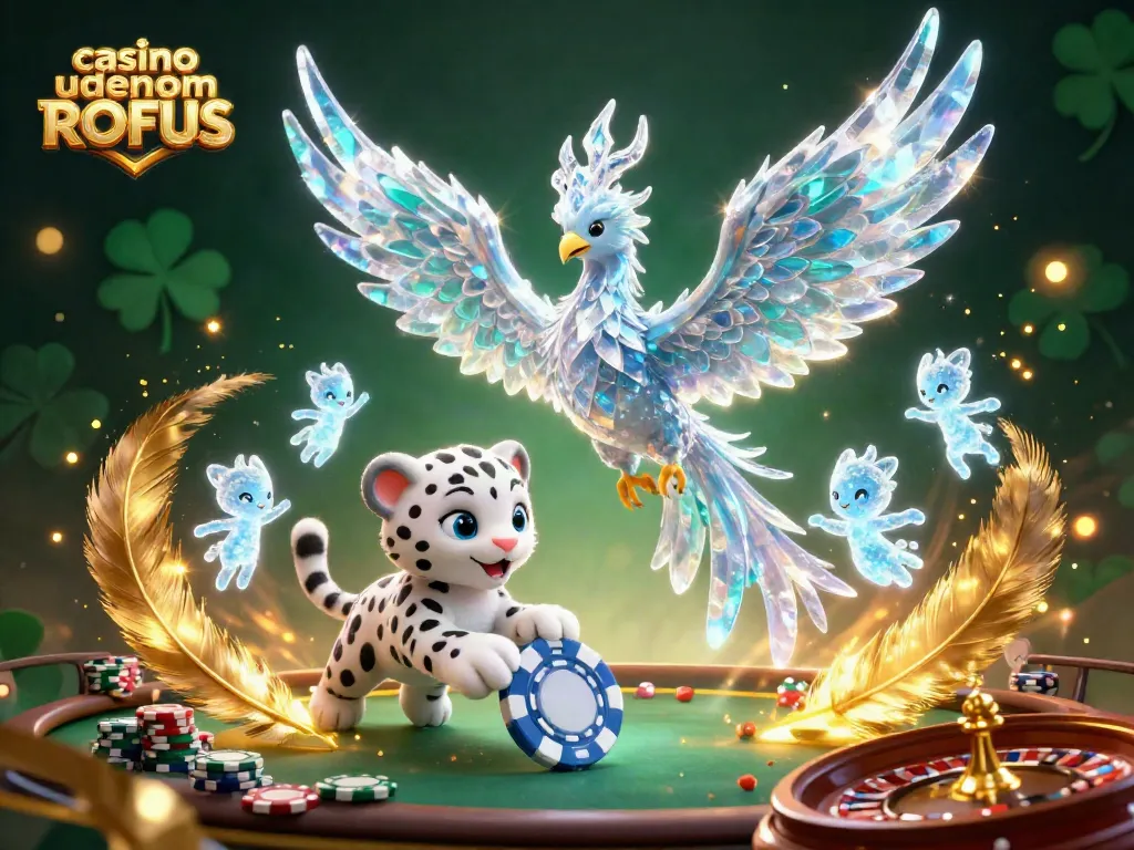 Experience the magic of casino uden om ROFUS with colorful characters and vibrant casino elements.