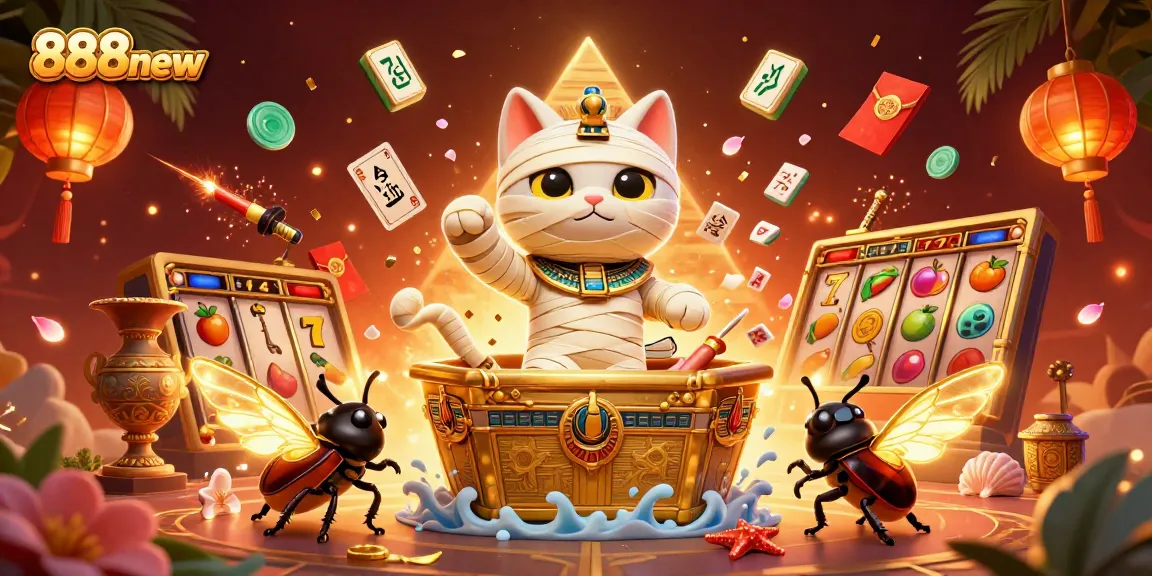 Play thrilling casino games with 888new as the mummy cat and scarab beetle bring excitement and adventure.