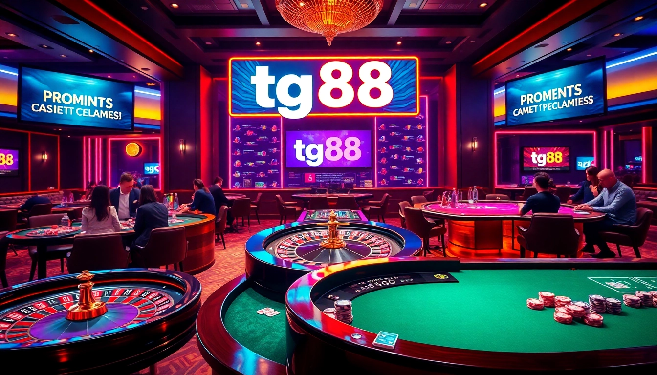 Experience the excitement of the tg88 app with engaging casino gameplay visuals.