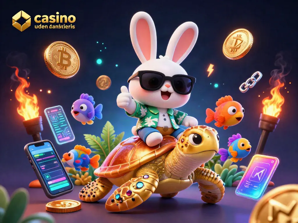 Play thrilling games at casino uden dansk licens with vibrant characters and crypto elements in a magical underwater scene.