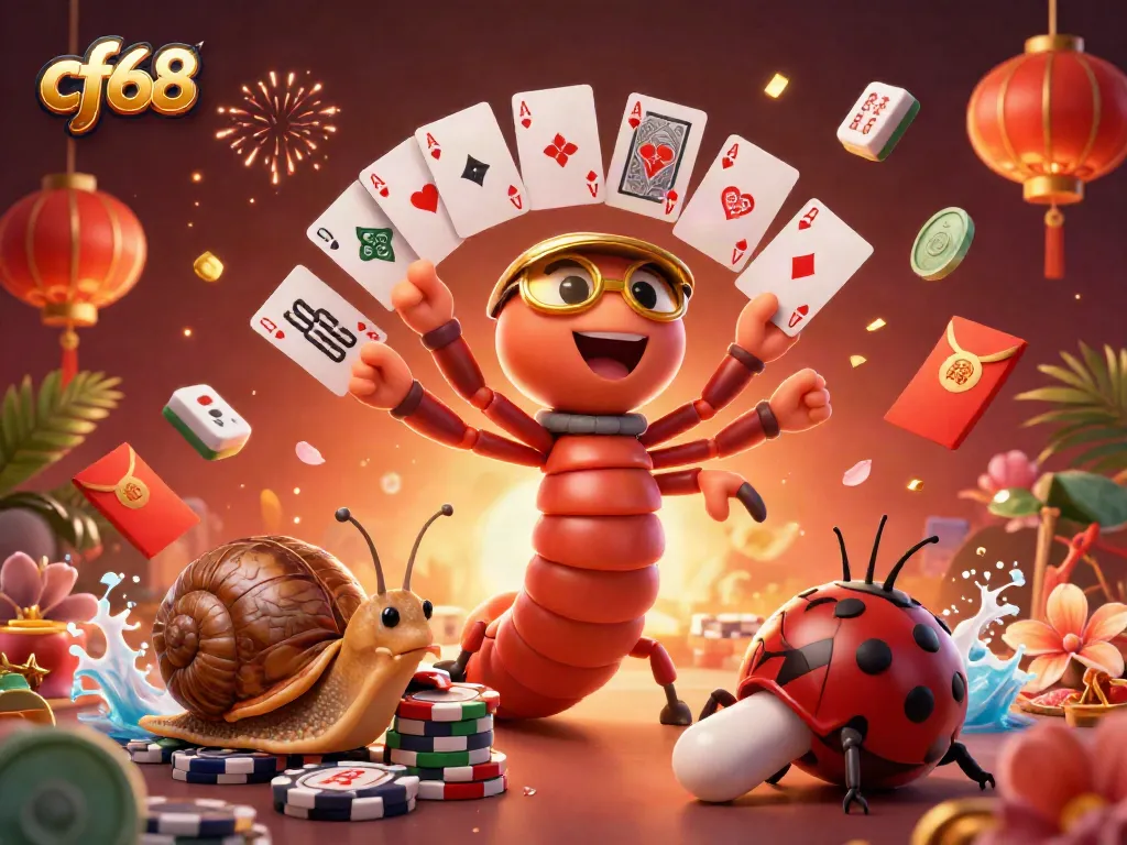 Engage in thrilling action at cf68 casino with lively characters and festive gaming elements.