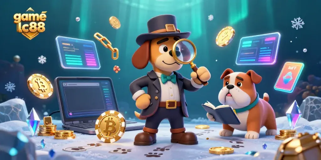 Engage in the game lc88 adventure with whimsical detective characters uncovering treasures amidst crypto elements.