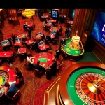 Engaging players at a vibrant casino scene featuring slots and tables on https://leo881.com/