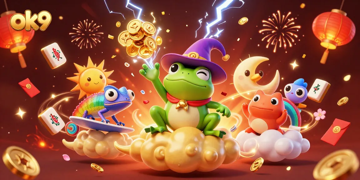 Capture your winning moment with ok9's vibrant gaming experience and rich, celebratory details.