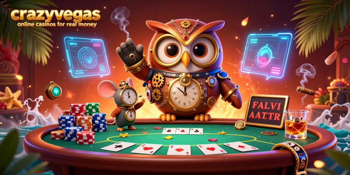 Engage in thrilling gameplay at crazyvegas online casinos for real money with vibrant casino elements and characters.